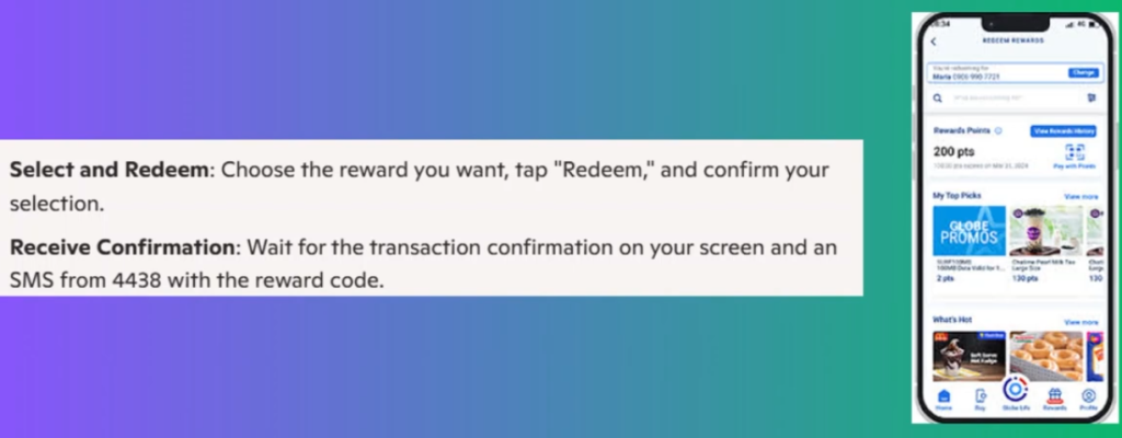 redeem points in globe